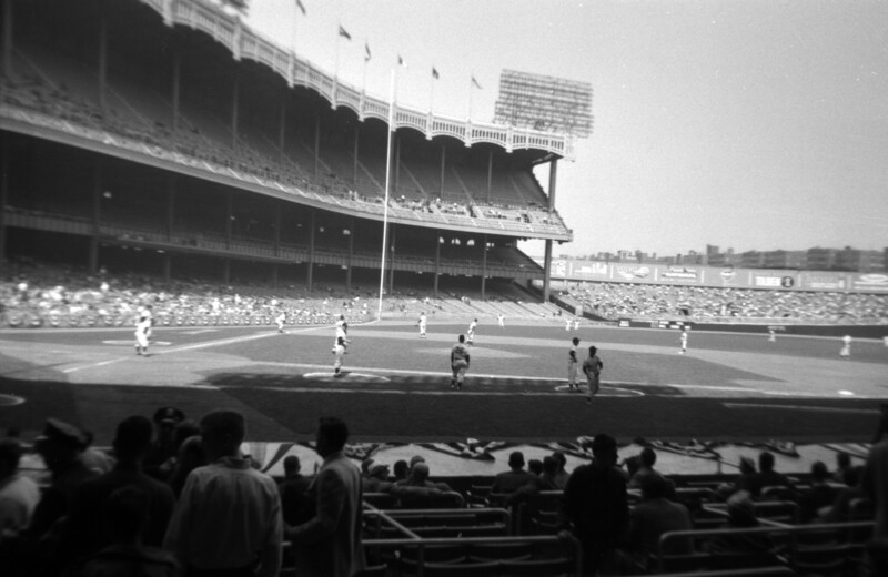 A photo of the record -- A Yankee game at Yankee Stadium,  1958