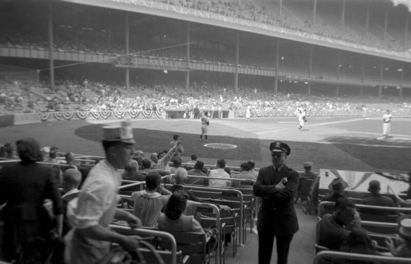 A photo of the record -- A Yankee game at Yankee Stadium,  1958